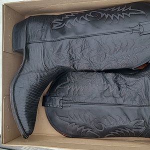 Nocona Western Cowboy Boots Size 10 Black